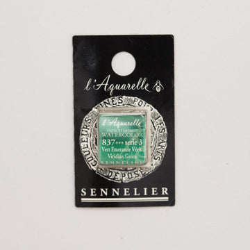 Sennelier L'Aquarelle Watercolour Paint Half Pan - Viridian Green