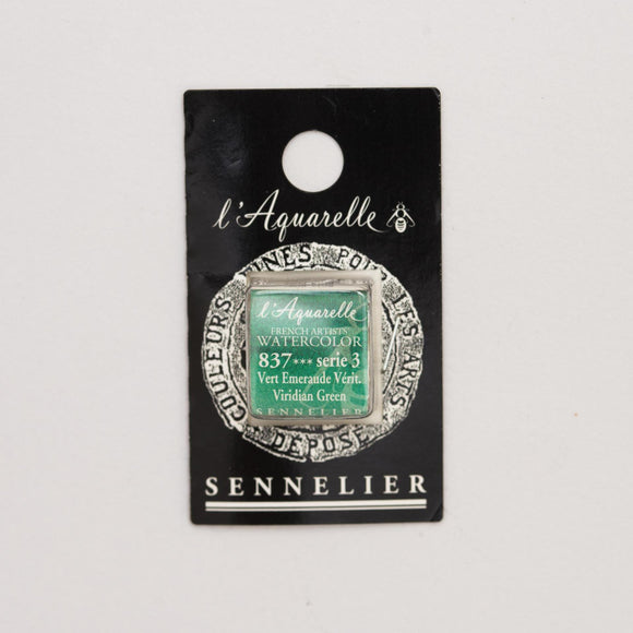 Sennelier L'Aquarelle Watercolour Paint Half Pan - Viridian Green