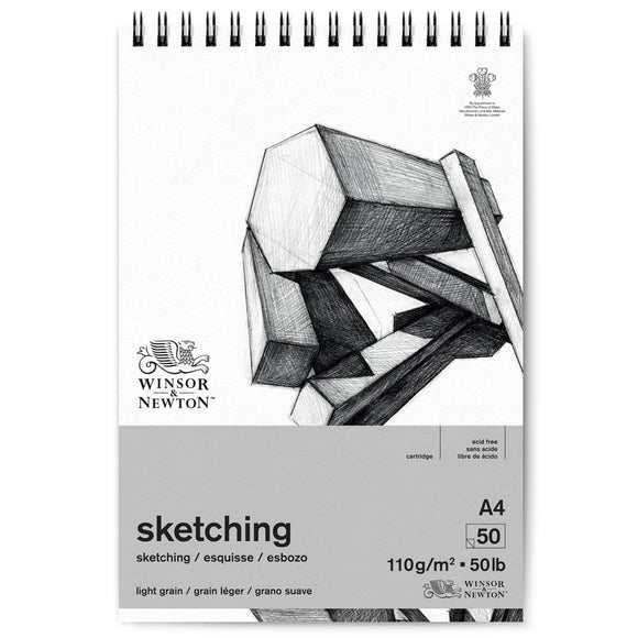 A4 Winsor & Newton Spiral Sketch Pad 110 gsm 50 sheets
