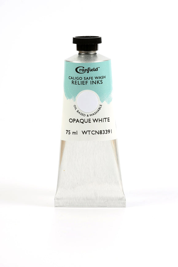 Cranfield Caligo Safe Wash Relief Printing Ink Opaque White 75g tube