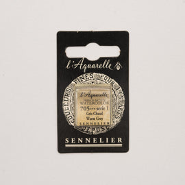 Sennelier L'Aquarelle Watercolour Paint Half Pan - Warm Grey