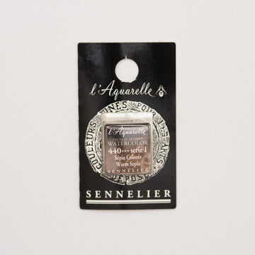 Sennelier L'Aquarelle Watercolour Paint Half Pan - Warm Sepia
