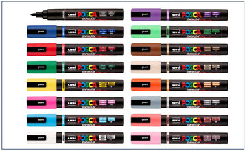 NEW UNI POSCA BRUSH MARKER PENS PC-5BR MEDIUM - COLOUR - CORAL PINK