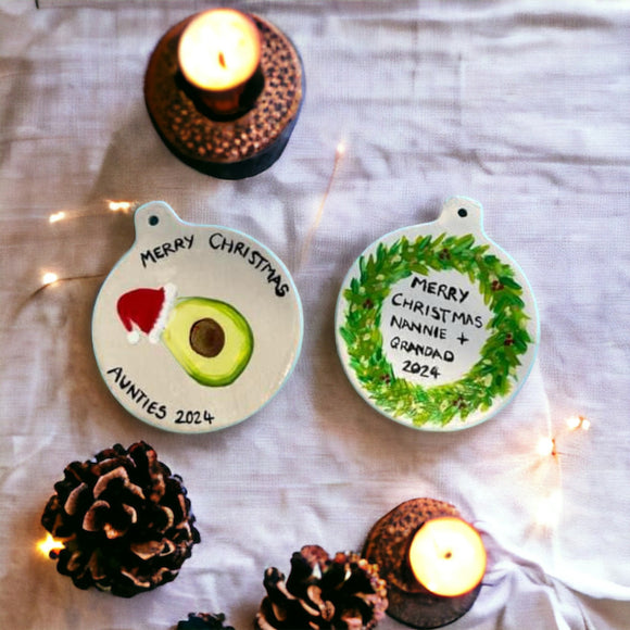 Ceramic Bisque Baubles for Painting x 3