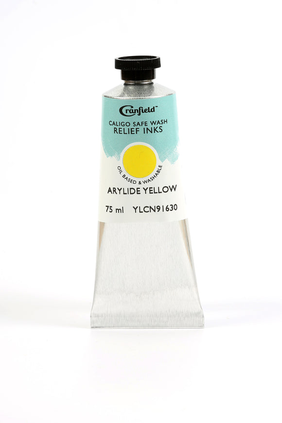 Cranfield Caligo Safe Wash Relief Printing Ink Arylide Yellow 75g tube