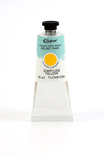 Cranfield Caligo Safe Wash Relief Printing Ink Diarylide Yellow 75g tube