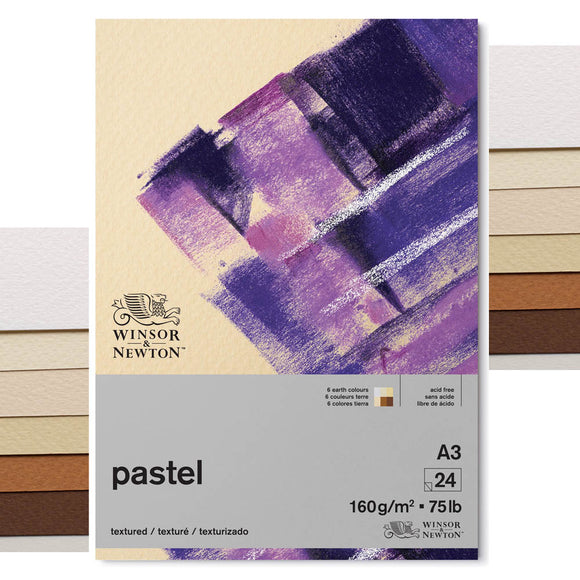 A3 Winsor & Newton Pastel Paper Pad – Earth Colours, 160gsm, 24 Sheets