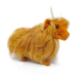 The Crafty Kit Company Highland Cow Needle Felting Craft Kit