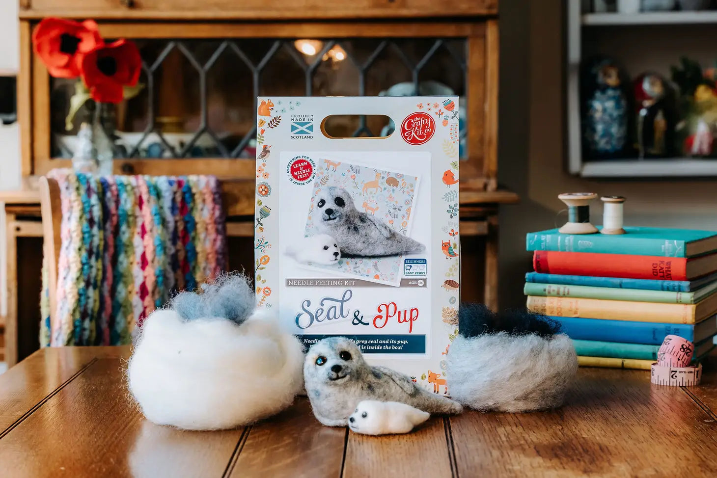 The Crafty Kit Company Seal & Pup Needle Felting Craft Kit