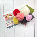 The Crafty Kit Company Strawberry Cupcakes Needle Felting Craft Kit
