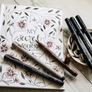 Uni-Ball Pin Drawing Pens Set mixed brush and black detailer pack of 5-2