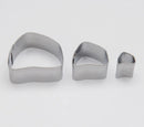 Sculpey metal shape cutters Irregular Rectangle x 3