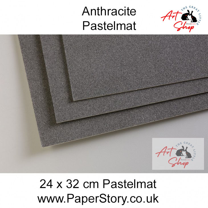 Pastelmat Clairefontaine Pastel Paper 24 x 32 cm x 5 sheets anthracite