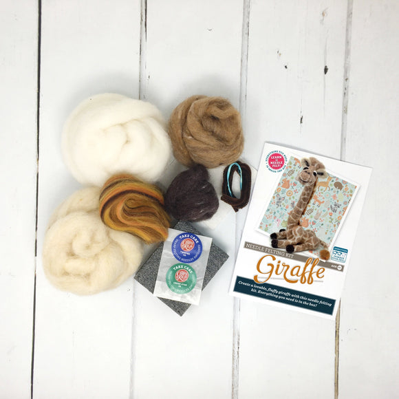 The Crafty Kit Company Giraffe Needle Felting Craft Kit