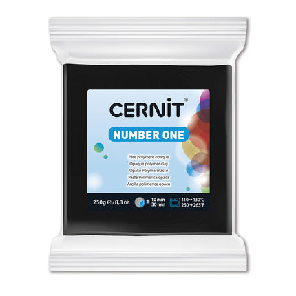 CERNIT Number One Polymer Clay Colour Black 250g