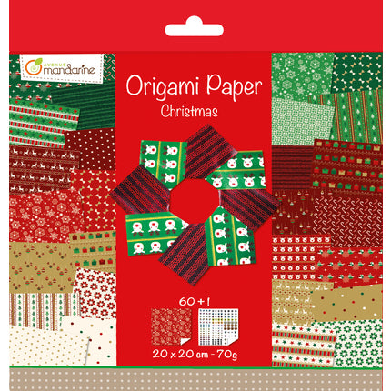 Clairefontaine Origami 60 sheets mixed sheets 20 x 20 cm - Christmas Designer
