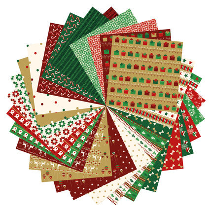 Clairefontaine Origami 60 sheets mixed sheets 20 x 20 cm - Christmas Designer - 0