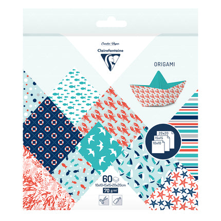 Clairefontaine Origami 60 sheets mixed sizes - Sailor