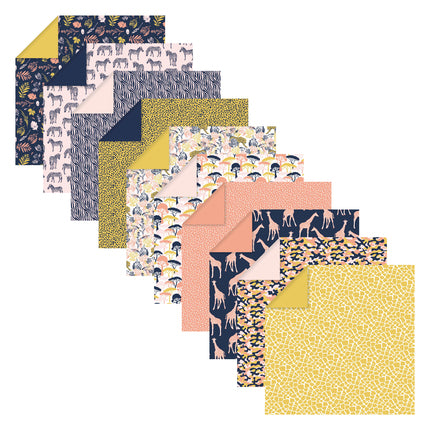 Clairefontaine Origami 60 sheets mixed sizes - Safari