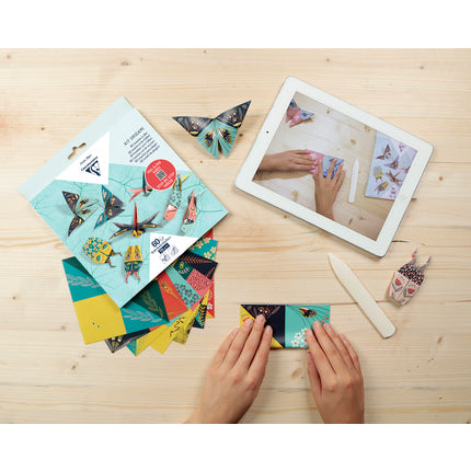 Clairefontaine Origami 60 sheets mixed sizes - Insects