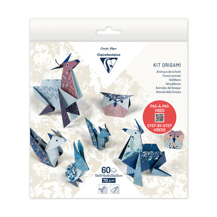 Clairefontaine Origami 60 sheets mixed sizes - Forest Animals