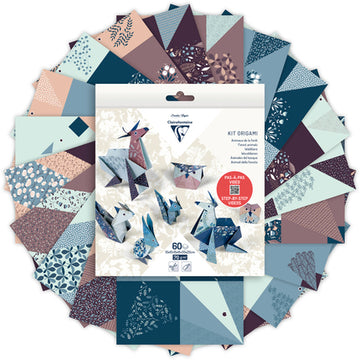 Clairefontaine Origami 60 sheets mixed sizes - Forest Animals