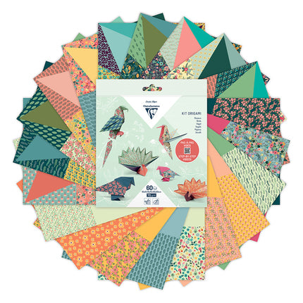 Clairefontaine Origami 60 sheets mixed sizes - Birds