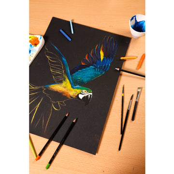 A3 Clairefontaine Paint ON 250gsm Mixed Media Paper Pad 20 sheets - Black - 0