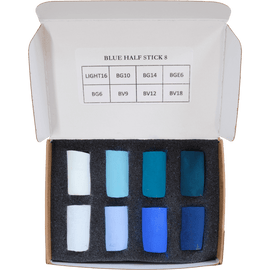Unison Soft Pastels 8 Half Stick Blue Mini Set