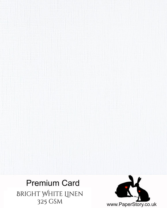 Linen Effect Textured Card 325 gsm Bright White A4