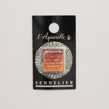 Sennelier L'Aquarelle Watercolour Paint Half Pan - Burnt Sienna