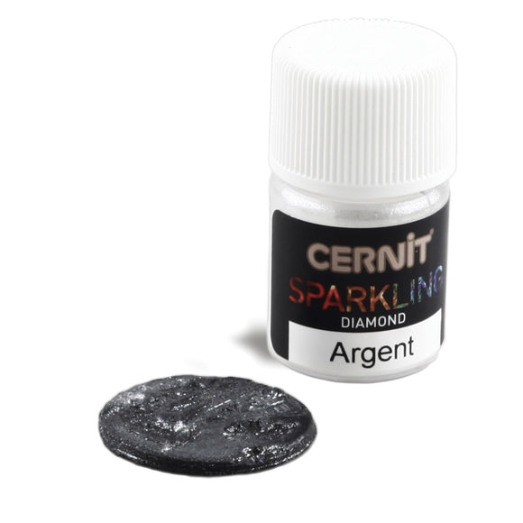 CERNIT Sparkling Mica Powders Diamond Effect silver