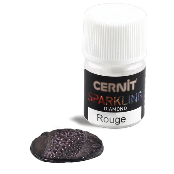 CERNIT Sparkling Mica Powders Diamond Effect red