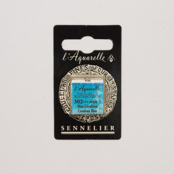 Sennelier L'Aquarelle Watercolour Paint Half Pan - Cerulean Blue