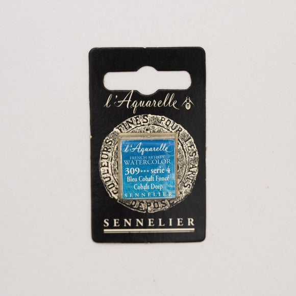 Sennelier L'Aquarelle Watercolour Paint Half Pan - Cobalt Deep