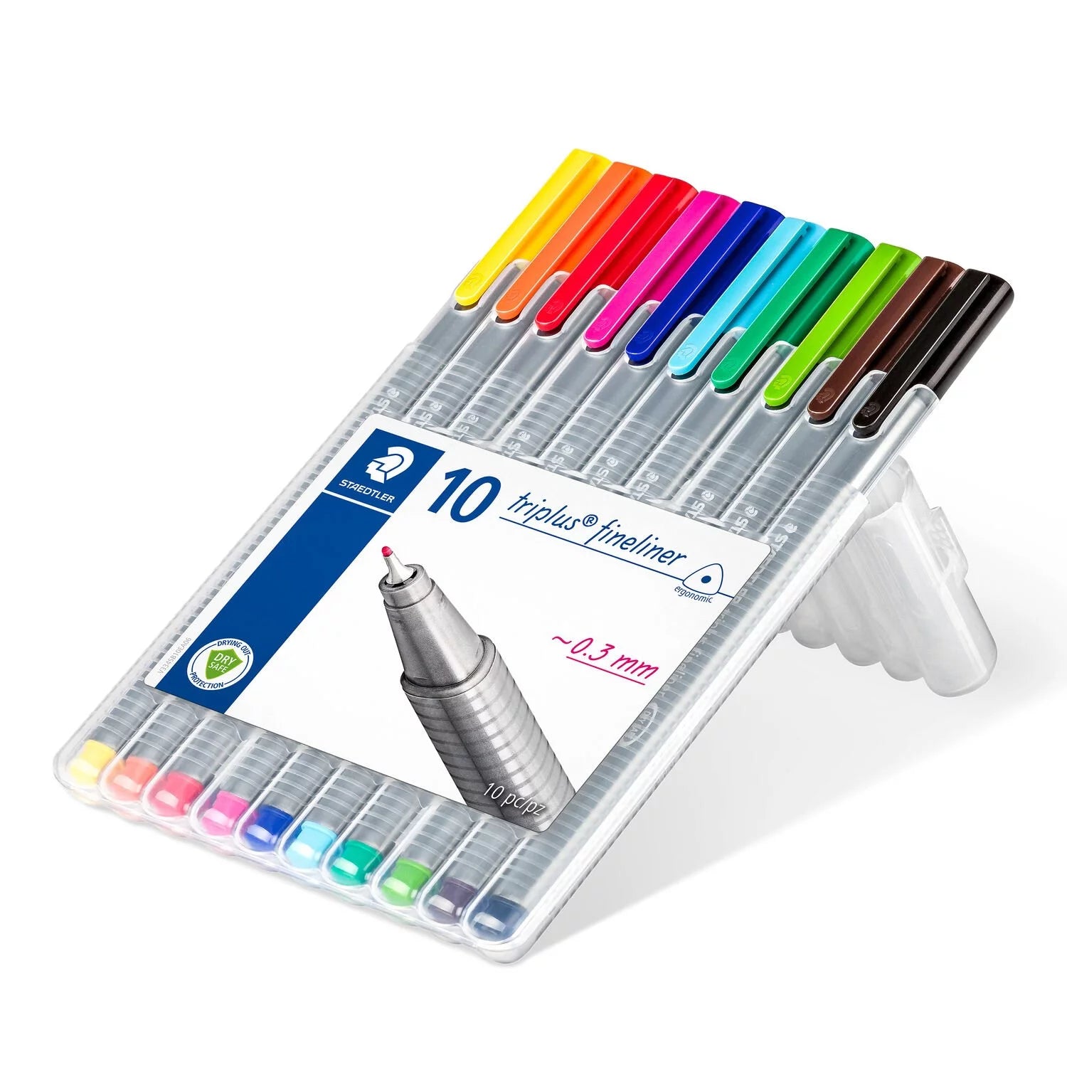 Staedtler Fineliner Triplus pens 10 mixed colours