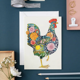 The DM Collection Chicken Greetings Card & Envelope