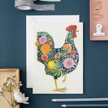 The DM Collection Chicken Greetings Card & Envelope