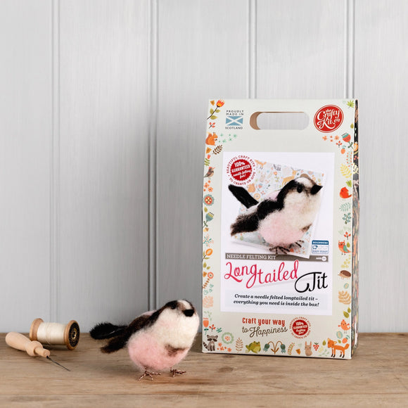 Crafty Kit Company Long Tailed Tit Needle felting kit