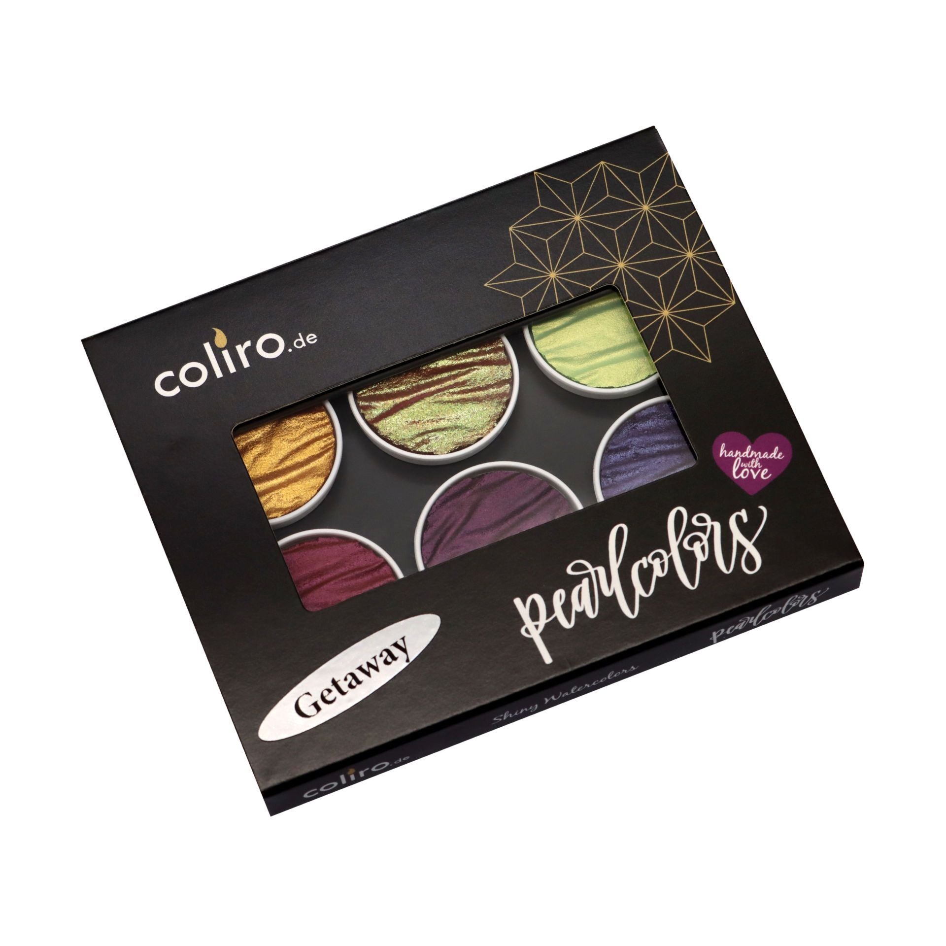 Coliro Pearlcolors Getaway Mica Watercolour Paint set of 6 Colours