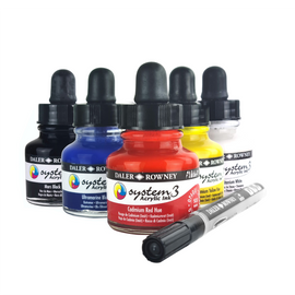 System 3 Acrylic Ink 29.5ml - Introduction Set of 6 inks