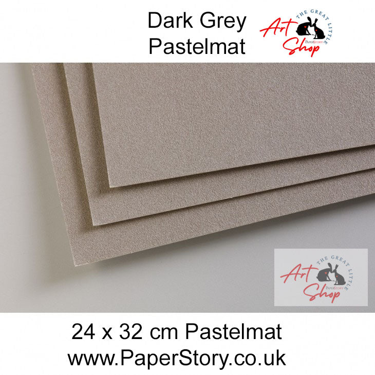 Pastelmat Clairefontaine Pastel Paper 24 x 32 cm x 5 sheets dark grey