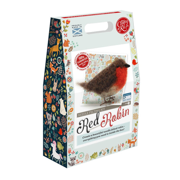 Robin needle felting kit by crafty kut company 