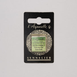 Sennelier L'Aquarelle Watercolour Paint Half Pan - Green Earth