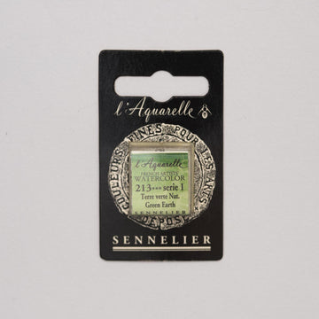 Sennelier L'Aquarelle Watercolour Paint Half Pan - Green Earth