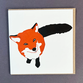 Fox in Love Letterpress Greetings Card