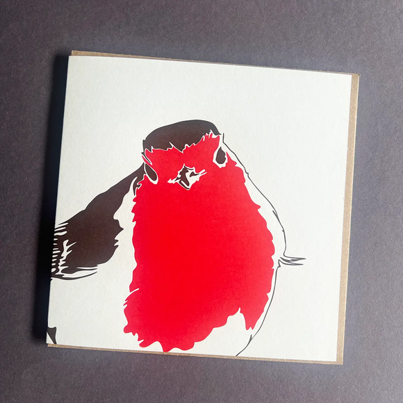 Robin Letterpress Greetings Card