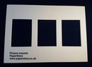 Pre-cut Mount 1.4 mm acid free - Textured Antique White - Frame Size A4 (29.7 x 21 cm) Multi Aperture Mount-1
