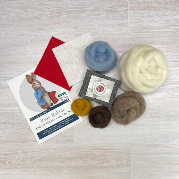 Crafty Kit Company Beatrix Potter Peter Rabbit and his Pocket Handkerchief Needle Felting Craft Kit