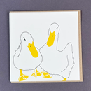 Ducks in Love Letterpress Greetings Card-1